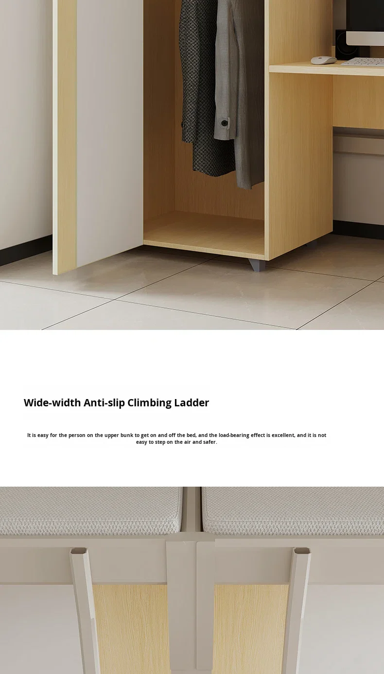 product dormitory queen size good quality loft bed hostel adult metal iron frame bunk beds with stairs for school use-13