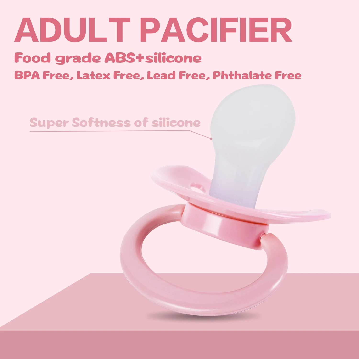 30 Colors Abdl Adult Baby Pacifier Feeding Big Size Teat Dummy In Bulk