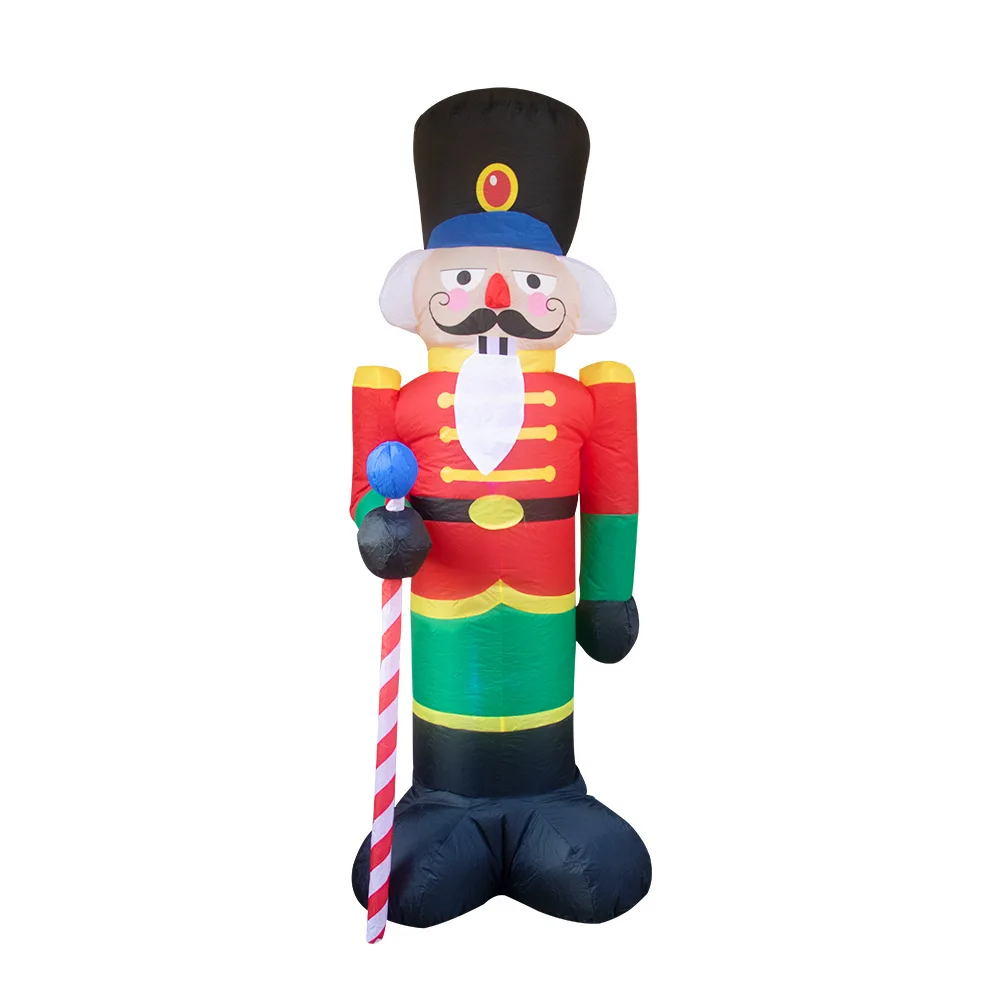 2.4m Inflatable Nutcracker Soldier Inflatable Santa Soldier For Christmas Decoration Supplies