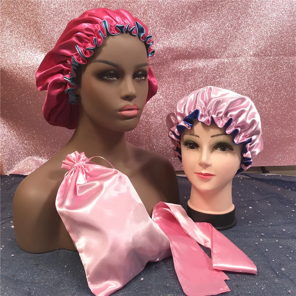 Silk With Logo For Hair Bundle Wholesale Custom Satin Reversible