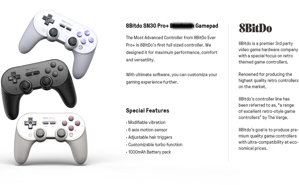 Sn30 Pro Plus Official 8bitdo Sn30 Pro Bt Gamepad Controller With Joystick For Nintendo Switch Windows Android Macos Buy For Android Devices Smartphone Tablet Tv Box Ps3 Joystick For Android Smartphone Pc