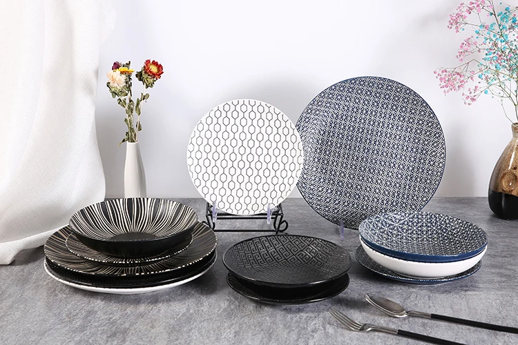 Wholesale Dinnerware Sets Luxury Porcelain Coloful Crockery Ceramic