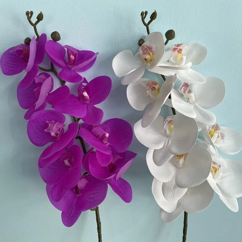 Fc4001 9 Heads Real Touch 3d Artificial Orchid Decorative Flowers