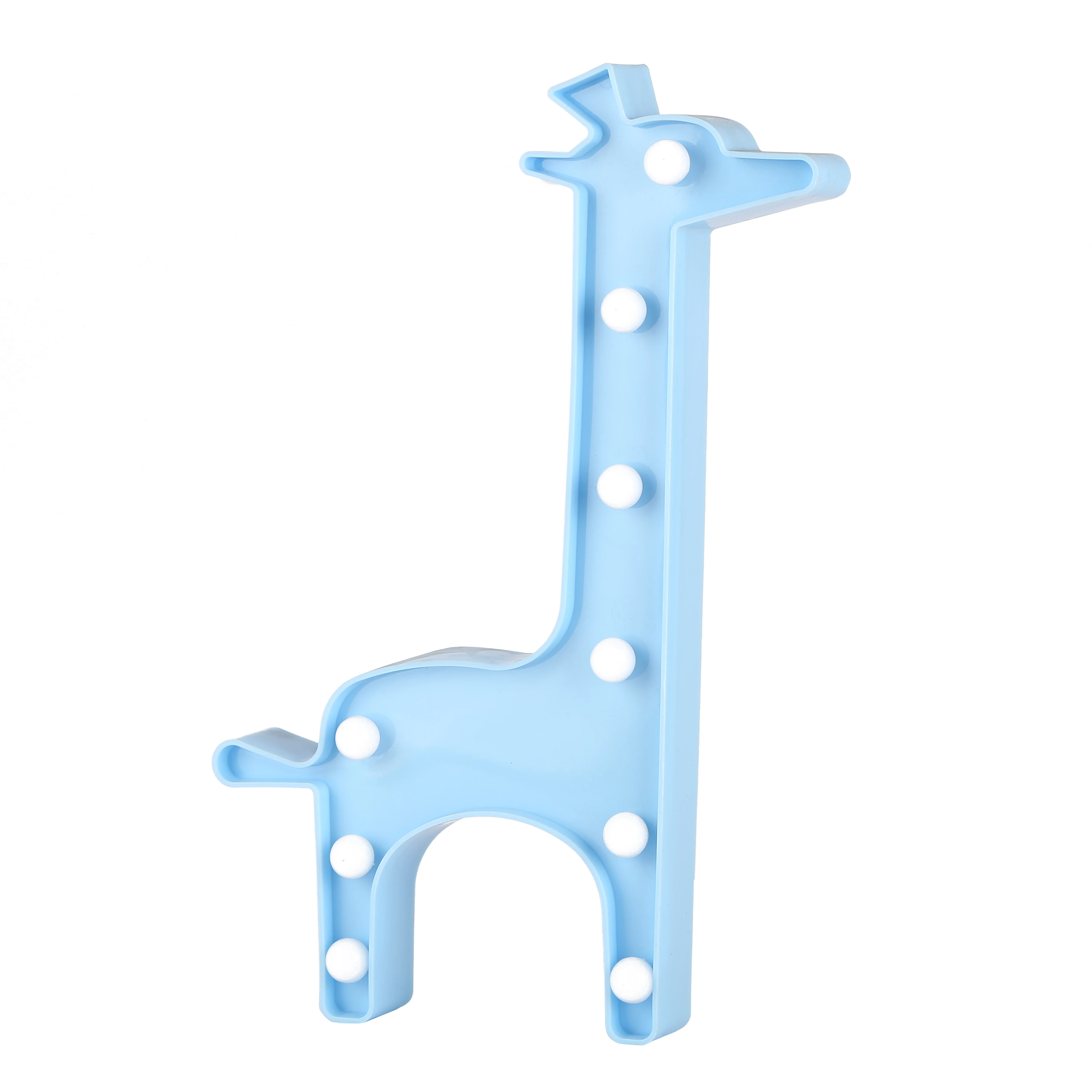 Plastic Cute Giraffe 3D Marquee Neon Light Hanging Wall Led Sign Lamp Party Lights Baby Room Decor Night Light