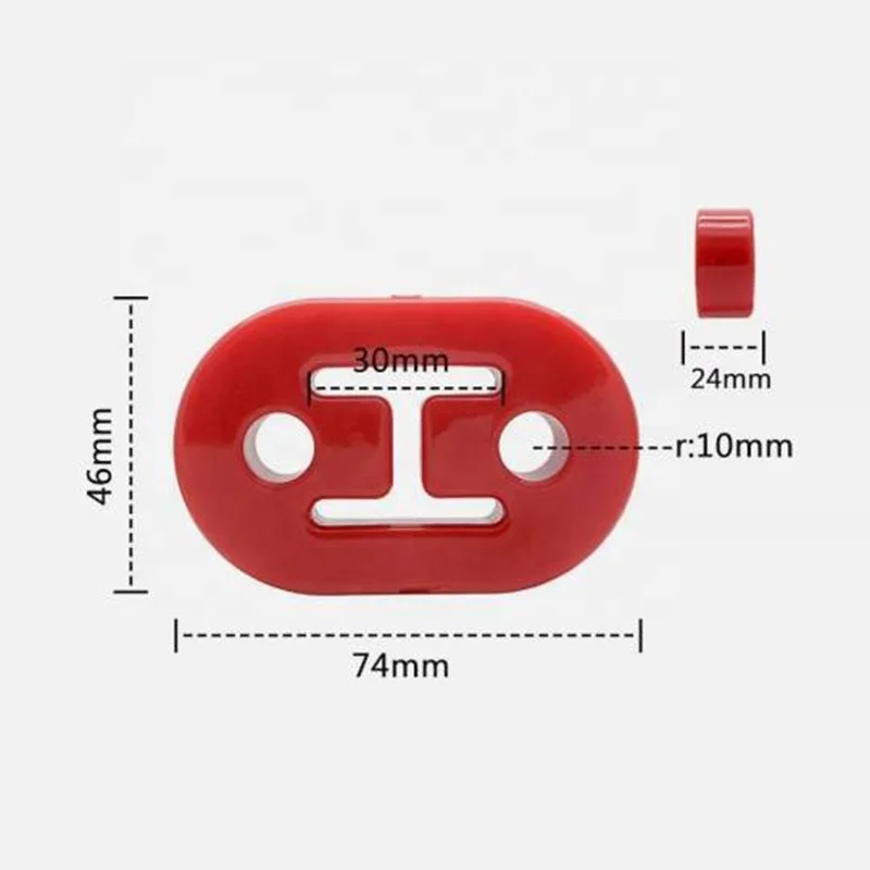 Oem Design Universal Exhaust Rubber Hanger Black/ Red/ Blue Isolator 11