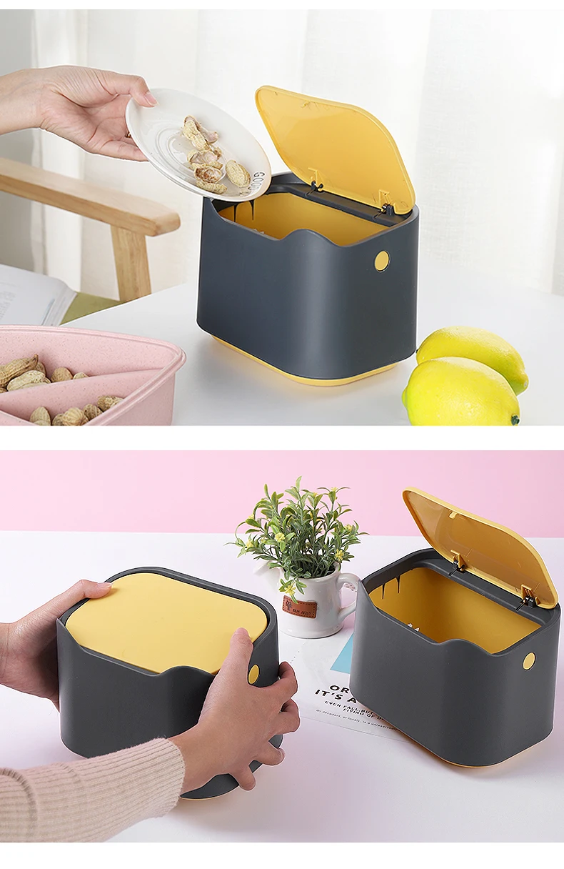 Haixin Desktop Waste Bin Plastic Garbage Dustbin Manufacturer Food
