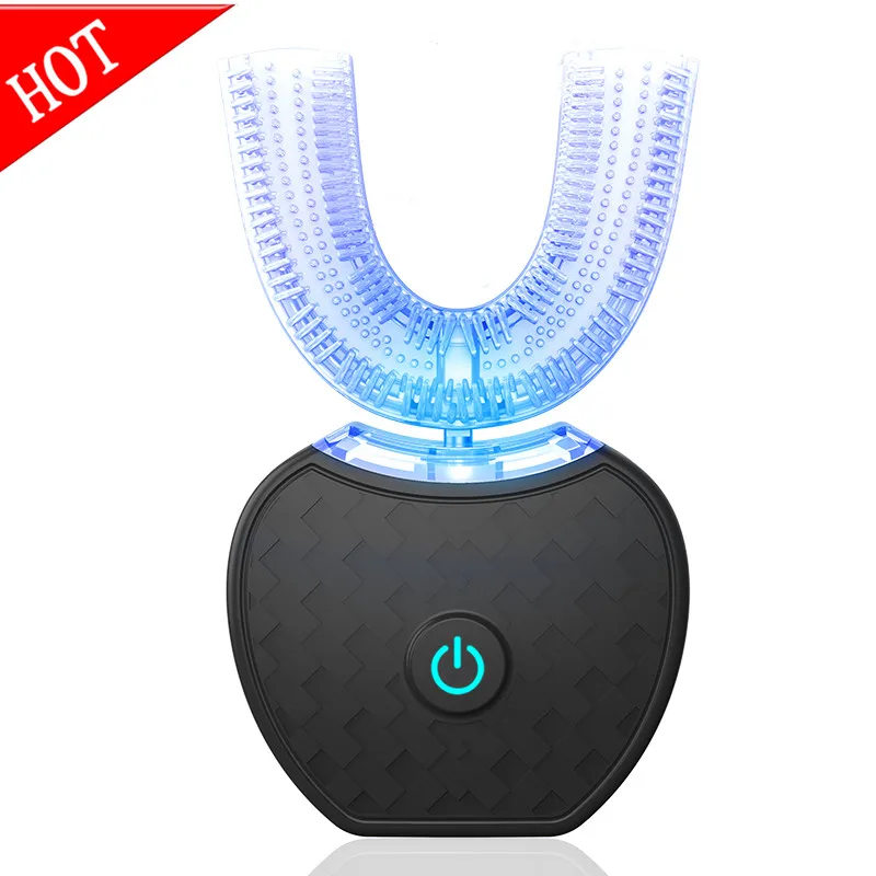 
100% Food graded silicone electric travel rechargeable toothbrush black automatic toothbrush 