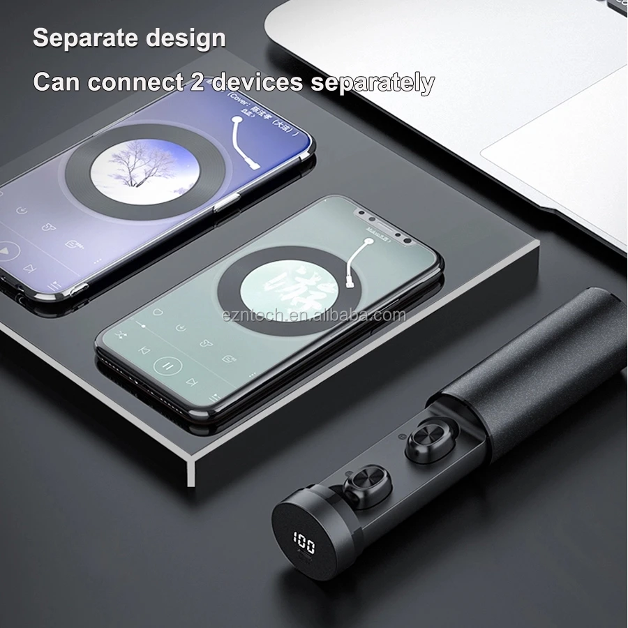 TWS B9 Stereo Headphone Foldable Tube Matte Metal Texture Mini TWS 5.0 Earphone Headset True Wireless Earbuds - ANKUX.COM