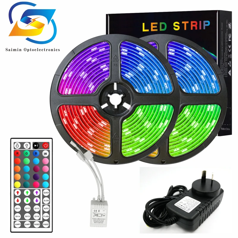 Wholesale 5050 SMD Magic Home Music Strip Multi Color Led Light With 44 Keys Ir Infrared Remote Control