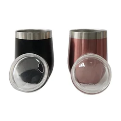 double wall vacuum stainless steel egg cup12oz high quality color insulated coffee flask leisure wine cup