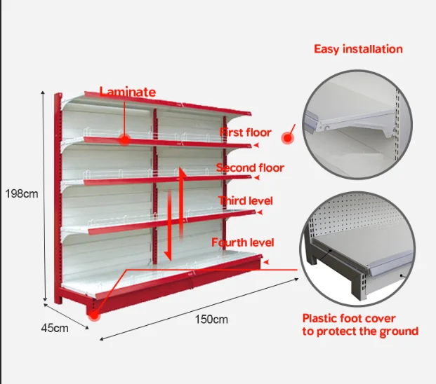 Snacks Food Store Storage Rack Reliable Quality Convenience Store Rack