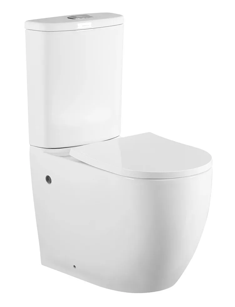 China chaozhou luxury  high quality dual flush bathroom floor mounted ceramic two piece round washdown wc toilet set with CE