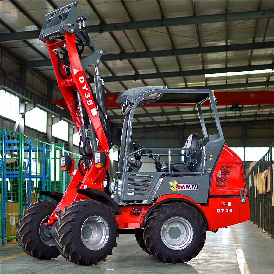 4wd 800kg Articulated Front End Shove Loader Weidemann Style Mini Hoftrac Hoflader Dy35 Mini