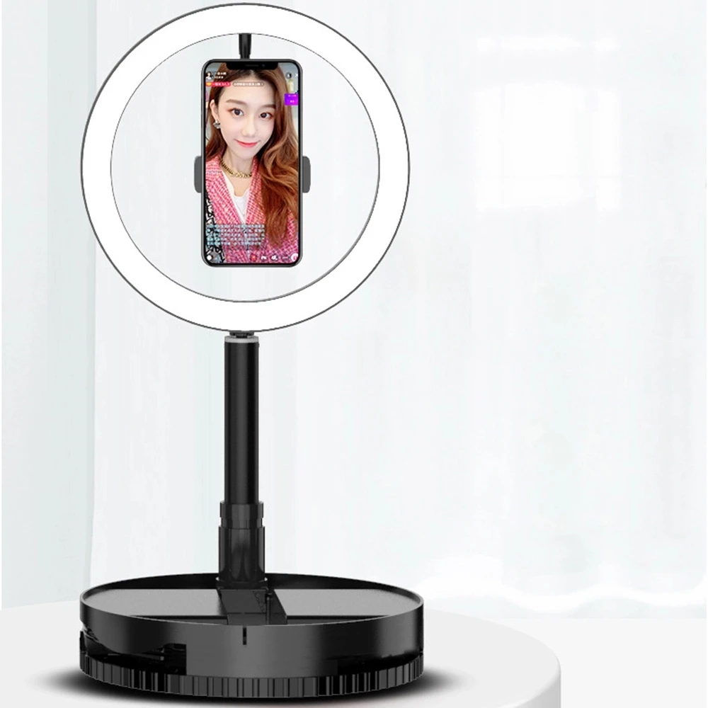 U PHITNIS 10 Selfie Ring Light with 63 Tripod Stand & Phone Holder