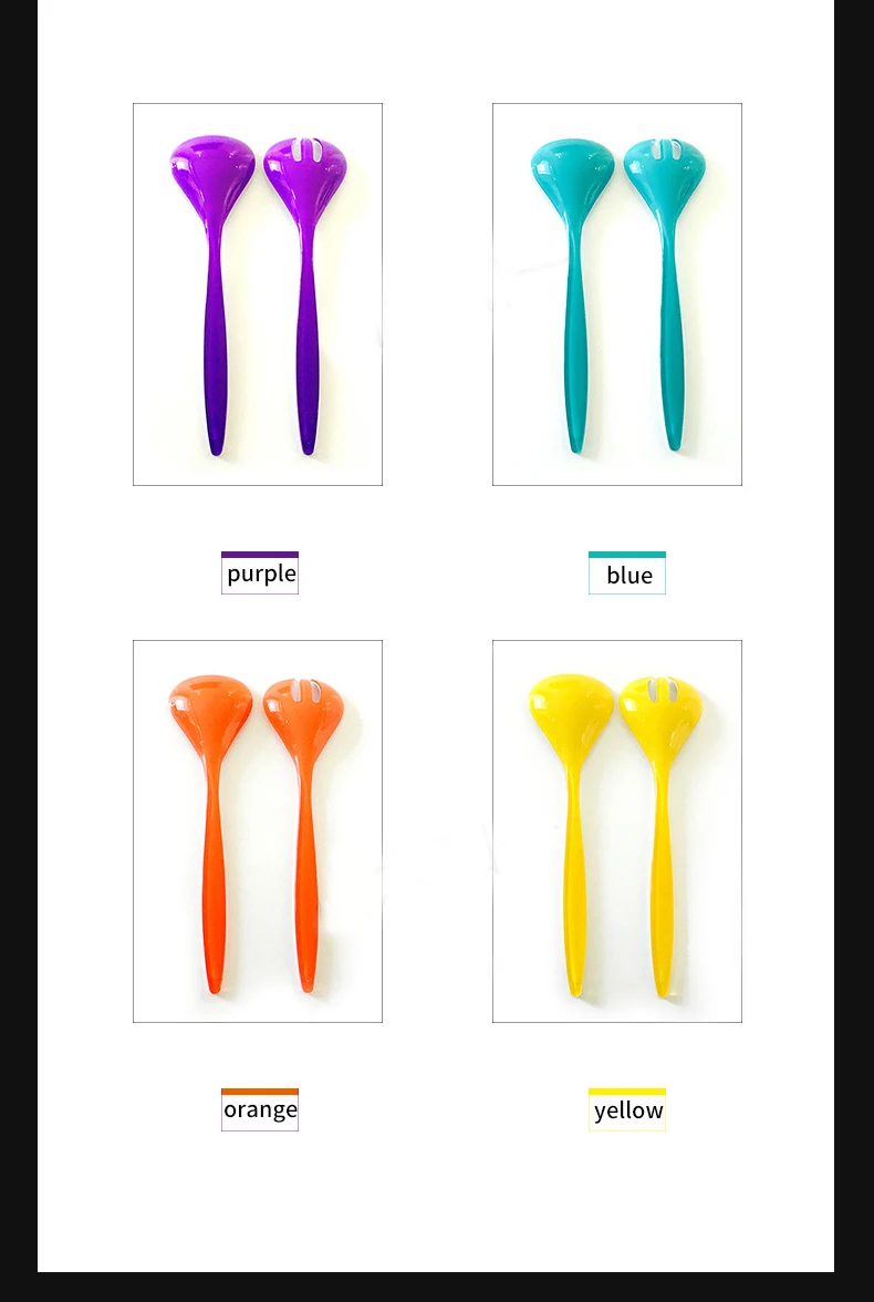 High Quality Salad Tools Traditional Salad Supplies Plastic Salad Spoon