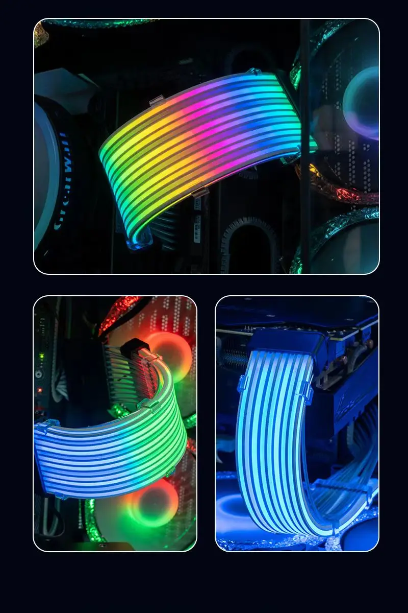 Motherboard Rgb 24 Pin Argb Light Wire Black Argb Neon Color Line ...