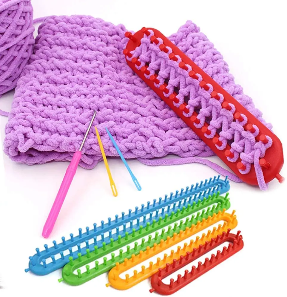 Wholesale Dengan Harga Murah Crochet Tenun Plastik Panjang Pelangi