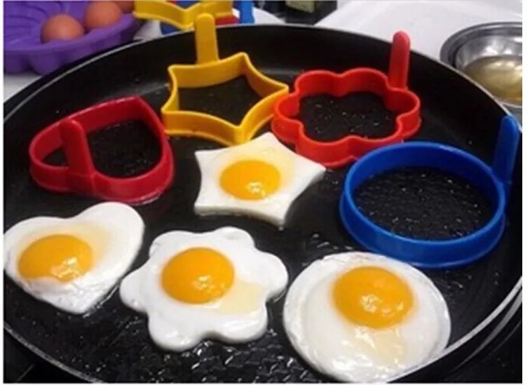 Non Stick Perfect Fried Egg Mold Silicone Round Egg Cooking Rings For