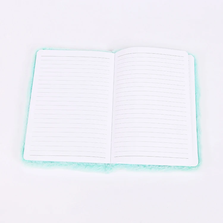 Hot sale products cute soft plush cover fluffy diary planner notebook for student