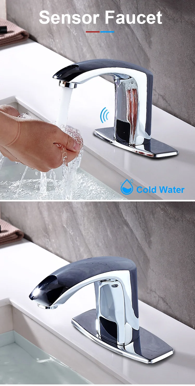 Bathroom Faucet Electric Automatic Sensor Faucet Touchless Basin Faucet