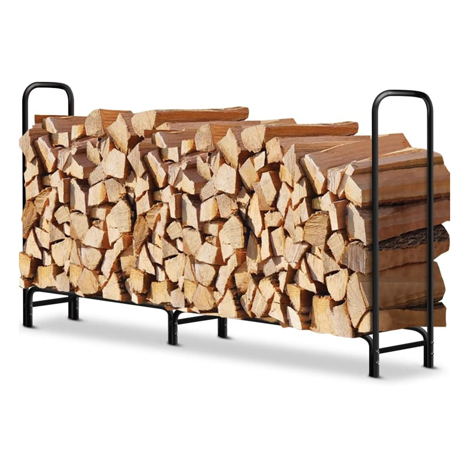 Soportes ayuda apilar madera leña 2 unidades para chimenea estufa 
