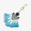 Tribal Bag Pendant Keychain Accessories Handmade Snake Print PU Leather Tassel Key Chain
