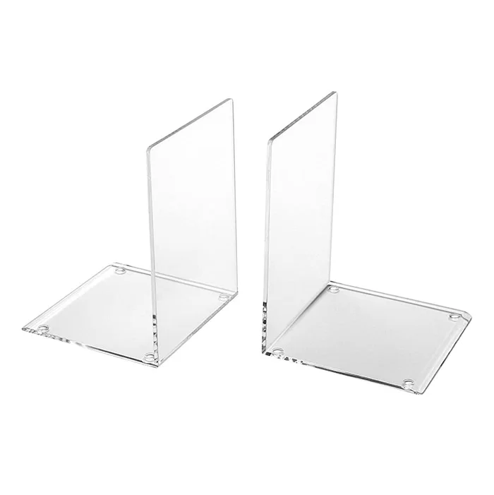 Clear Base Acrylic Book Sorted Stand Holder Pink Glitter Hearts Lucite