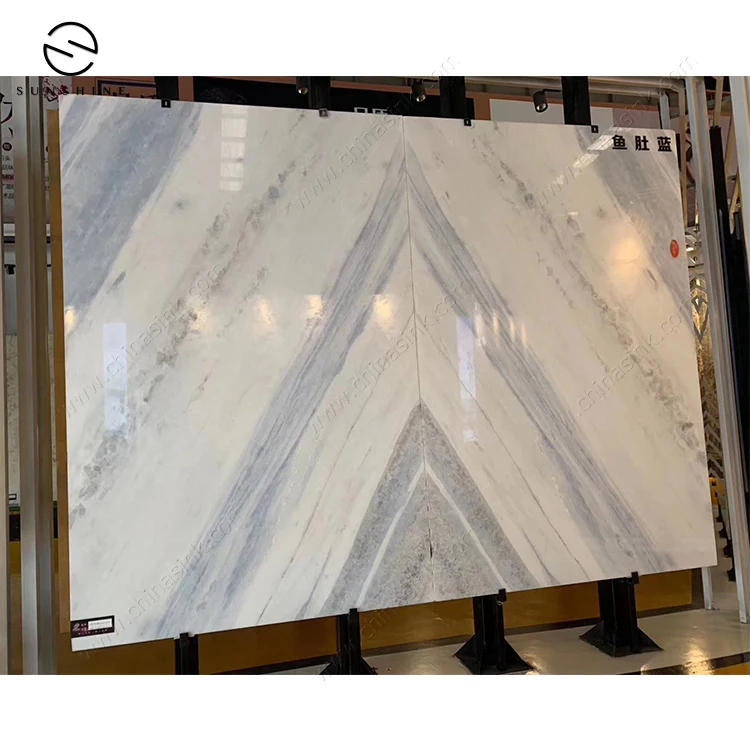 Italian Luxury Calacatte Blue Light Transmission Marble Slabs for Sale