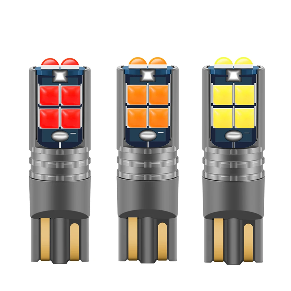 High Quality T10 W5W Super Bright Car Interior Reading Dome Light Marker Lamp 168 194 LED Auto Wedge Parking Bulbs Orange