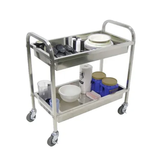Hot Sale & High Quality Double Deck Dining Trolley Stainless Steel Food Trolley Double The Dining Car