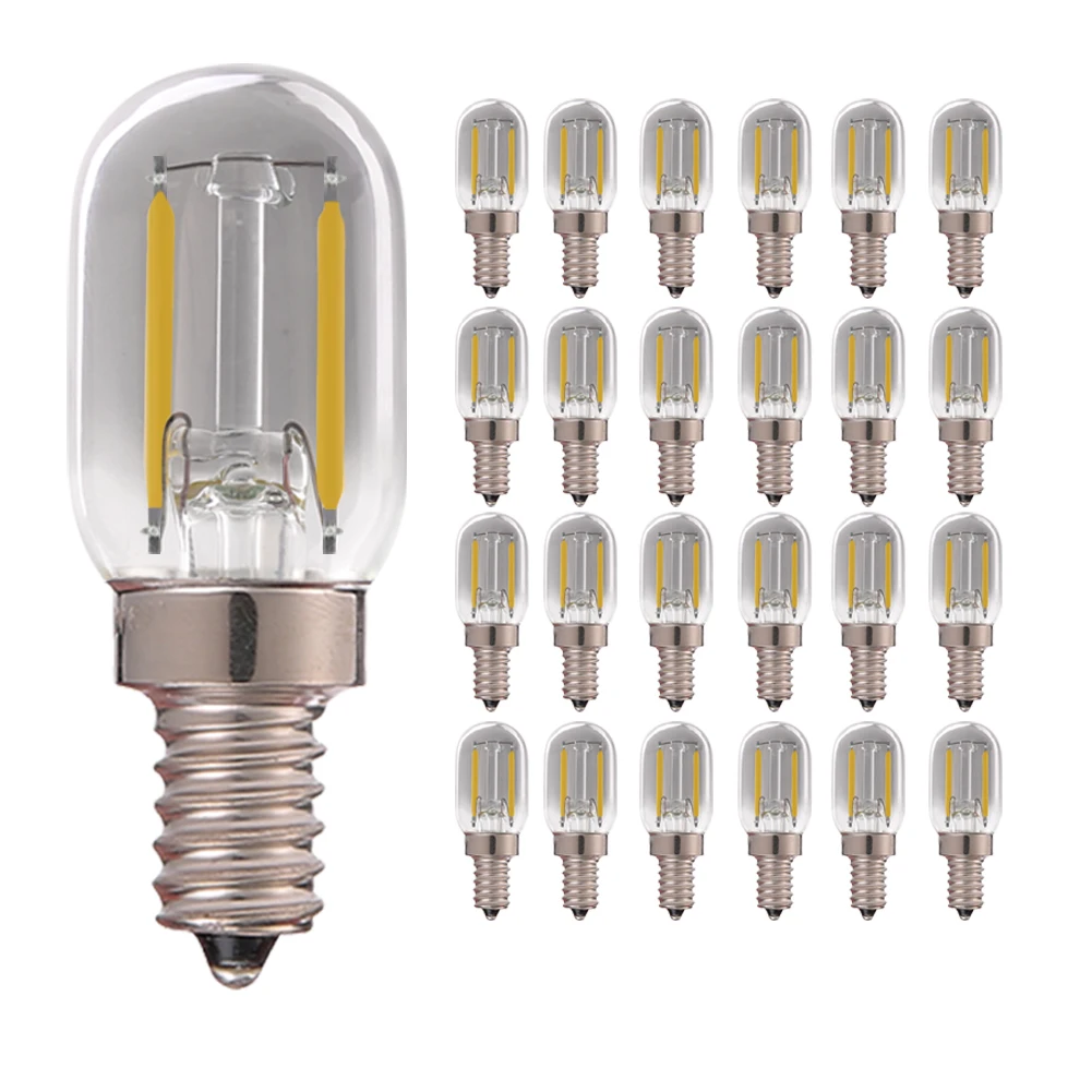 25PCS T22 LED Bulb 1W Lightbulbs Smoky Gray Glass E14  Candelabra Night Bulb Natural white 4500K 10 watts equivalent  LED lamps