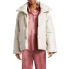 Oversized Silhouette Long Sleeves Snap Front Polyester Coat Winter Coat Women