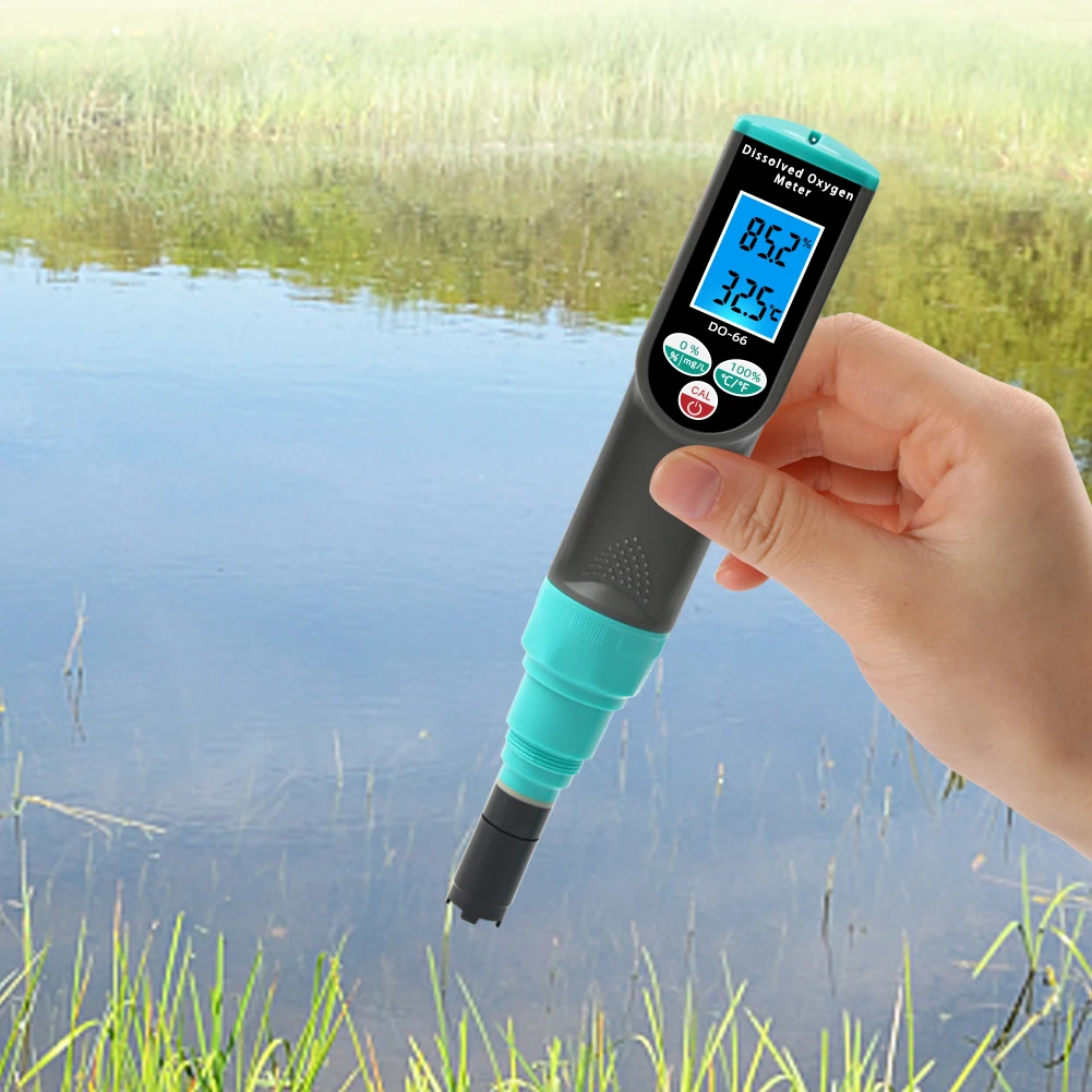 DO-66 Máy Phân Tích Oxy Hòa Tan Cảm Biến Đầu Dò Máy Kiểm Tra Oxy Phạm Vi Hai Điểm 0-199.9% Cho Bể Cá Nuôi Trồng Thủy Sản