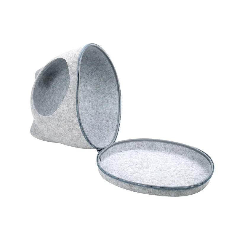customized high quality eco-friendly lovely pet cat cave house felt pet nest and eco pet