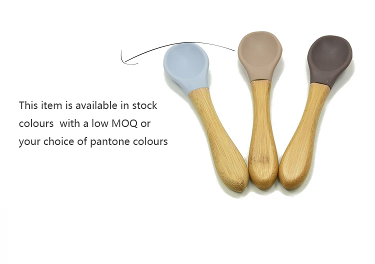 silicone spoons with wooden handles