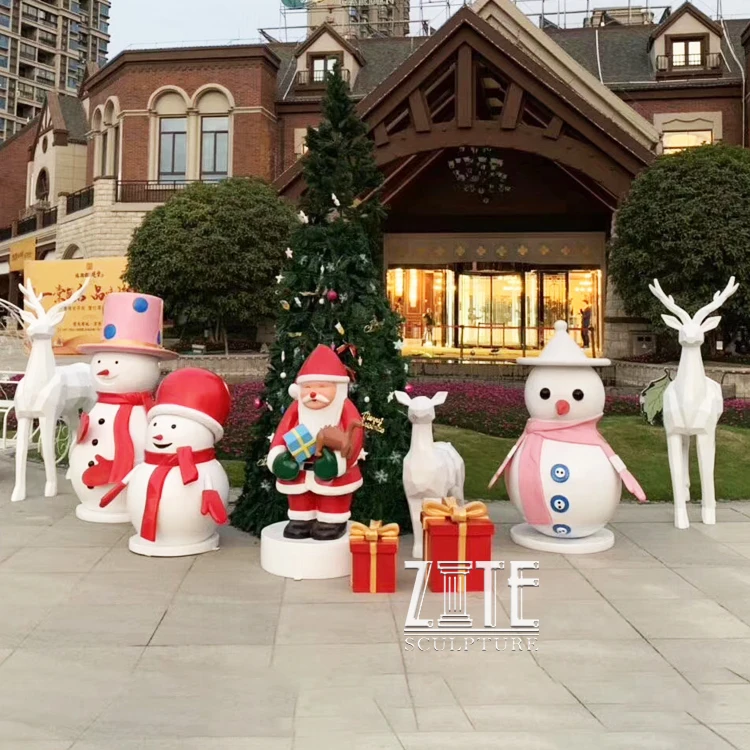 Large Outdoor Resin Balloon Gift Fiberglass Christmas Decorations