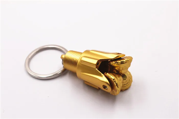 Oilfield Keychain Drill Bit Tricone Drill Rig Oil Well Gift Turning Cones! 