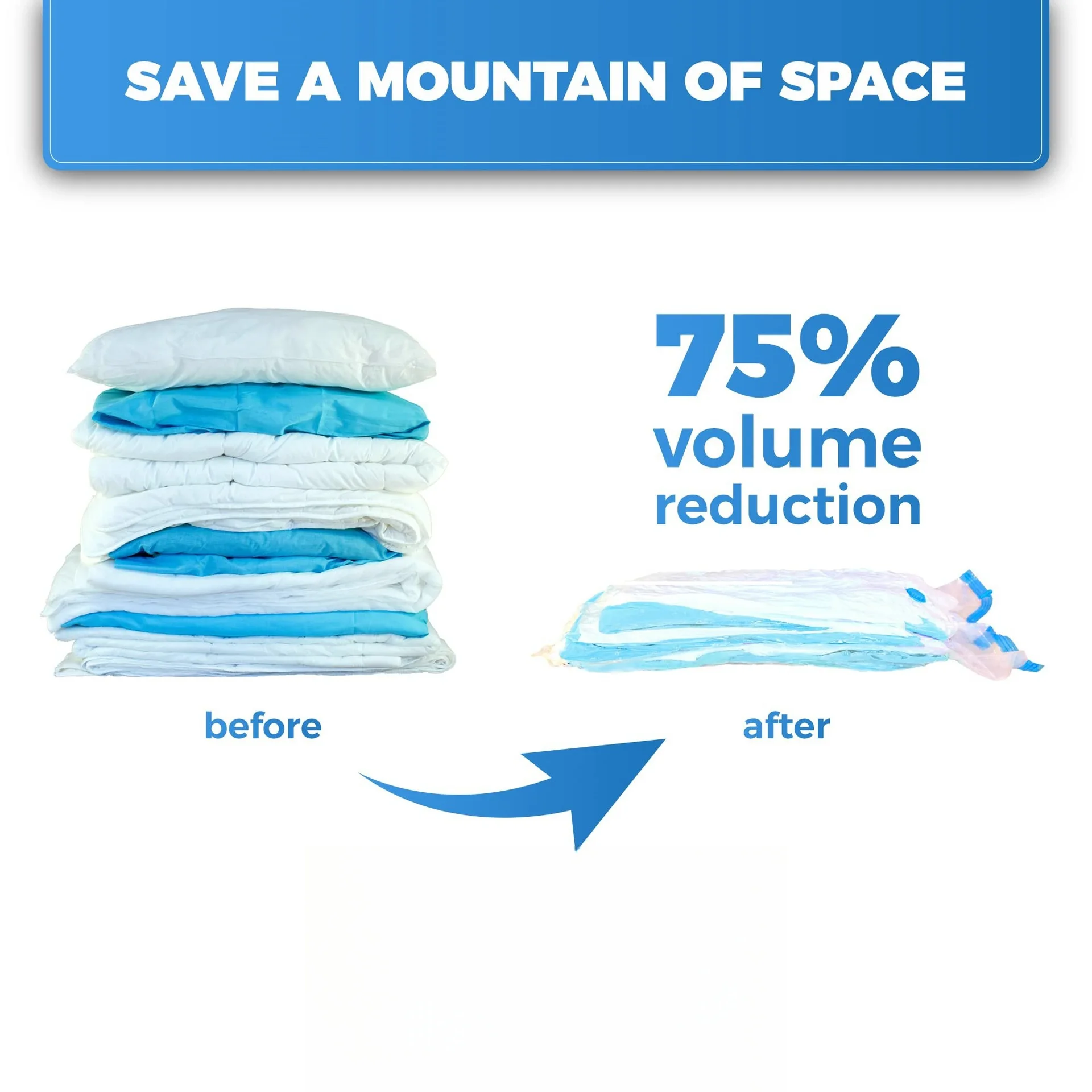 节能器防霉真空密封布储物袋真空储物袋密封，用于用电动气泵存放衣物