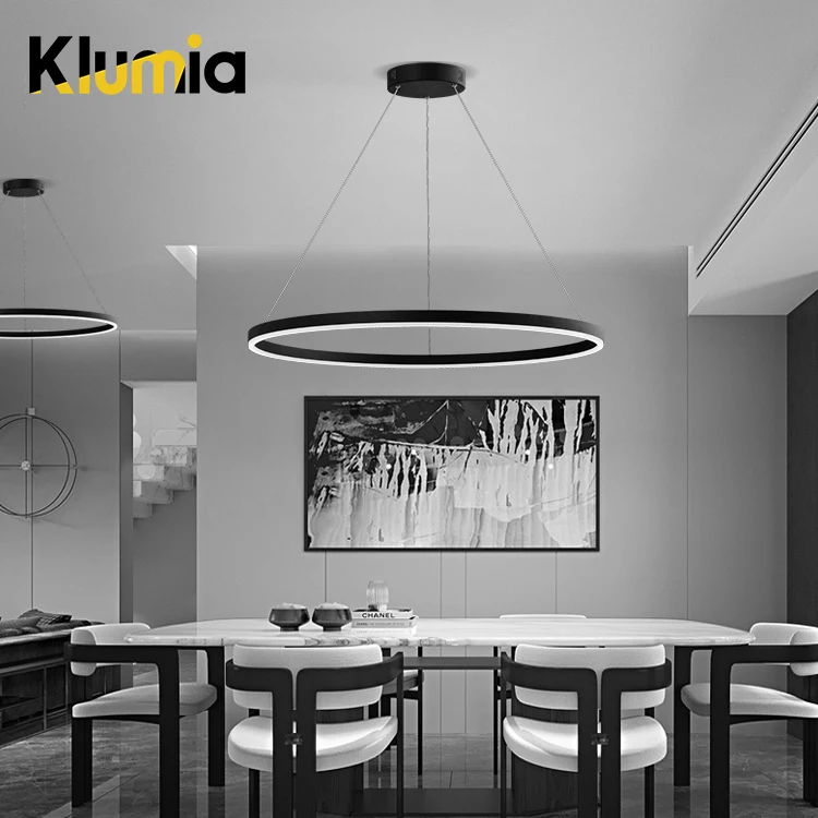 KLUMIA CE Modern Style Ring Living Room 39w Acrylic Decorative Lighting LED Pendant Light