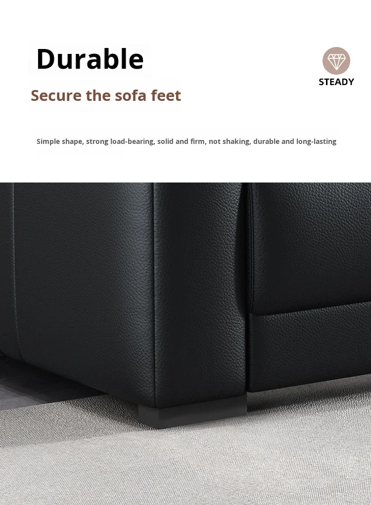 Office Sofa Simple Boss Business Reception Small Three-Seater Leather ...