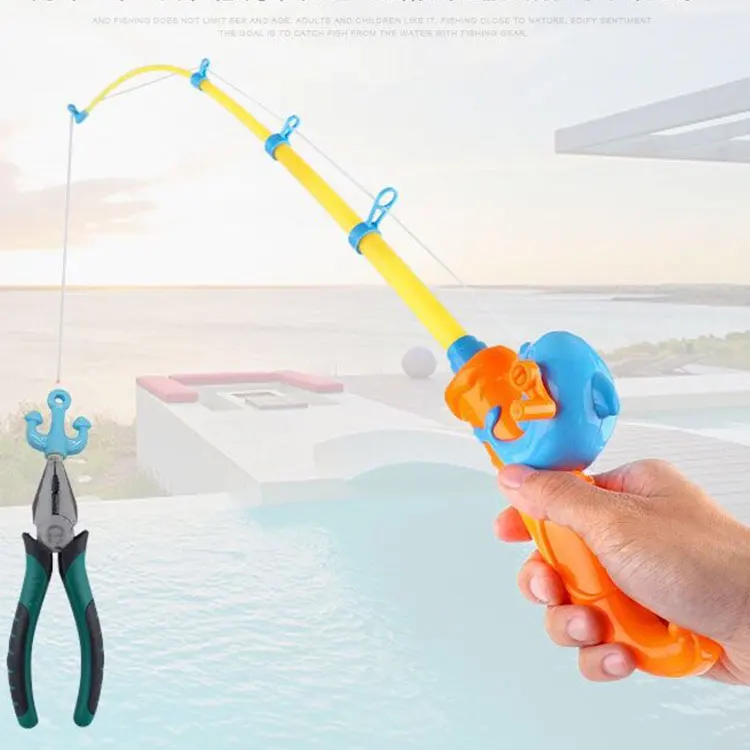 Children Summer Bath Fishing Game Plastic Lighted Fish And Fishing Rods