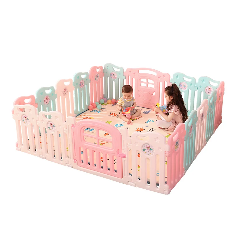 
Hot Selling Safety Baby Fence Modern Pink Playpen For Children 