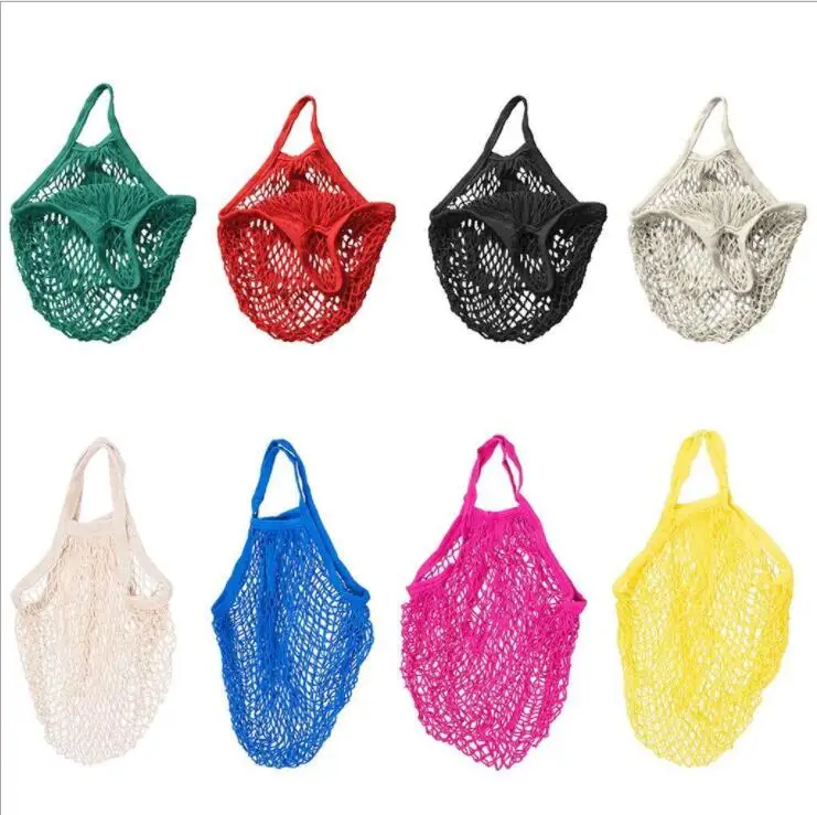 
Reusable String Net Grocery Woven Shopping bag cotton mesh bag 