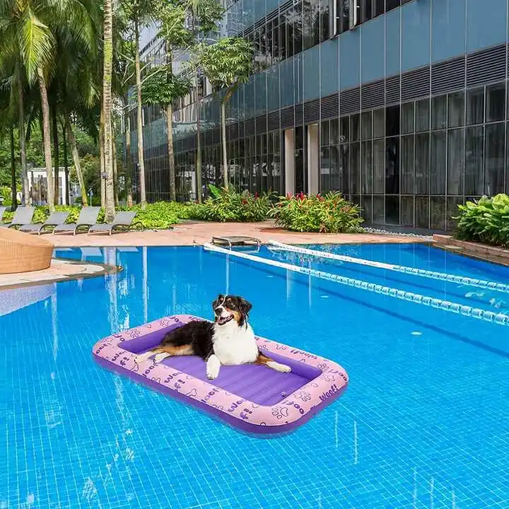 Dog Floating Raft inflatable Dog Floating Bed Can Fold The Pet Dog