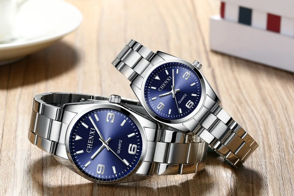 Chenxi 003A Custom Brands Couple Quartz Watches Quality Steel Analog Waterproof Luxury Men Women Wrist Watch