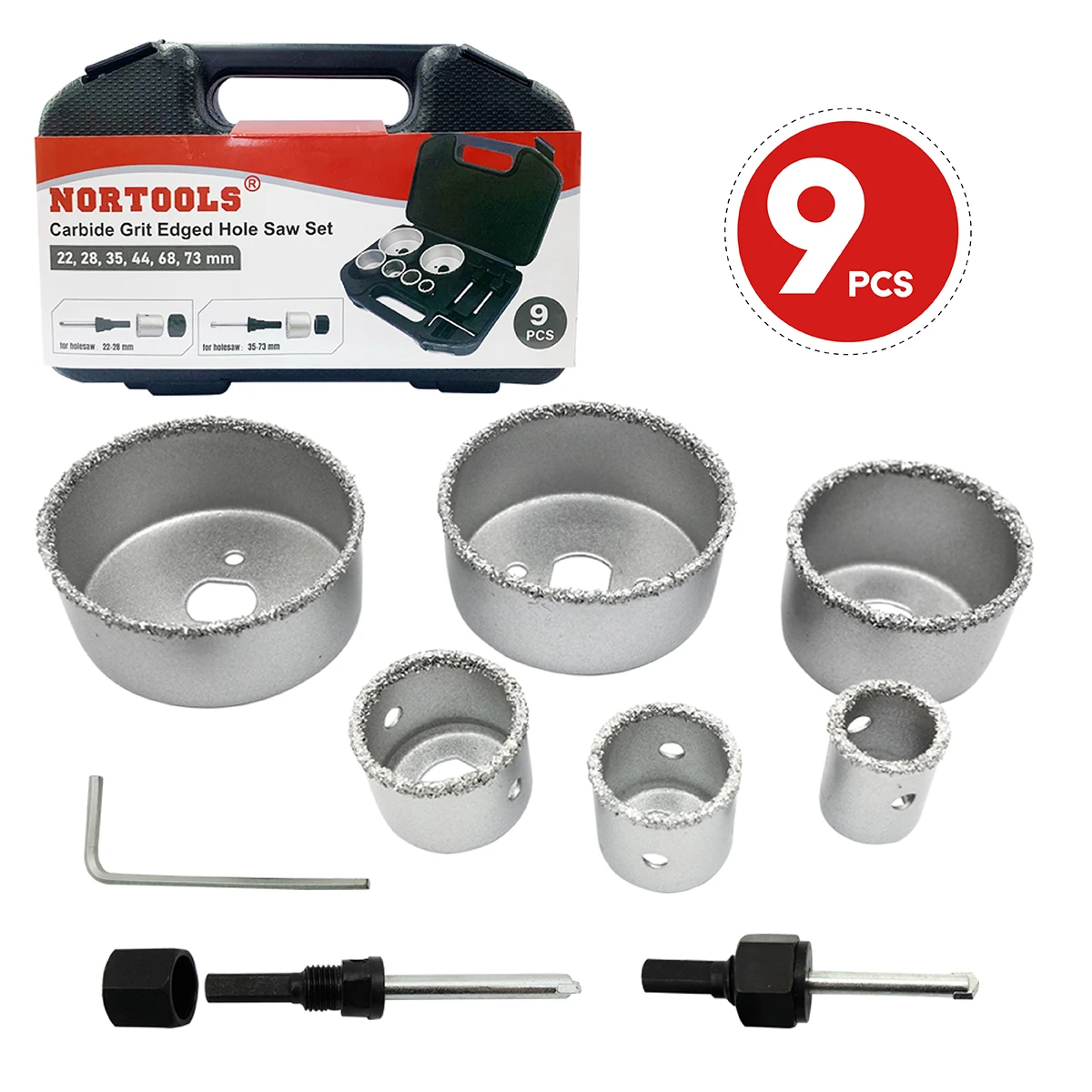 
HSS Carbide Grit Hole saw set for hole drilling 