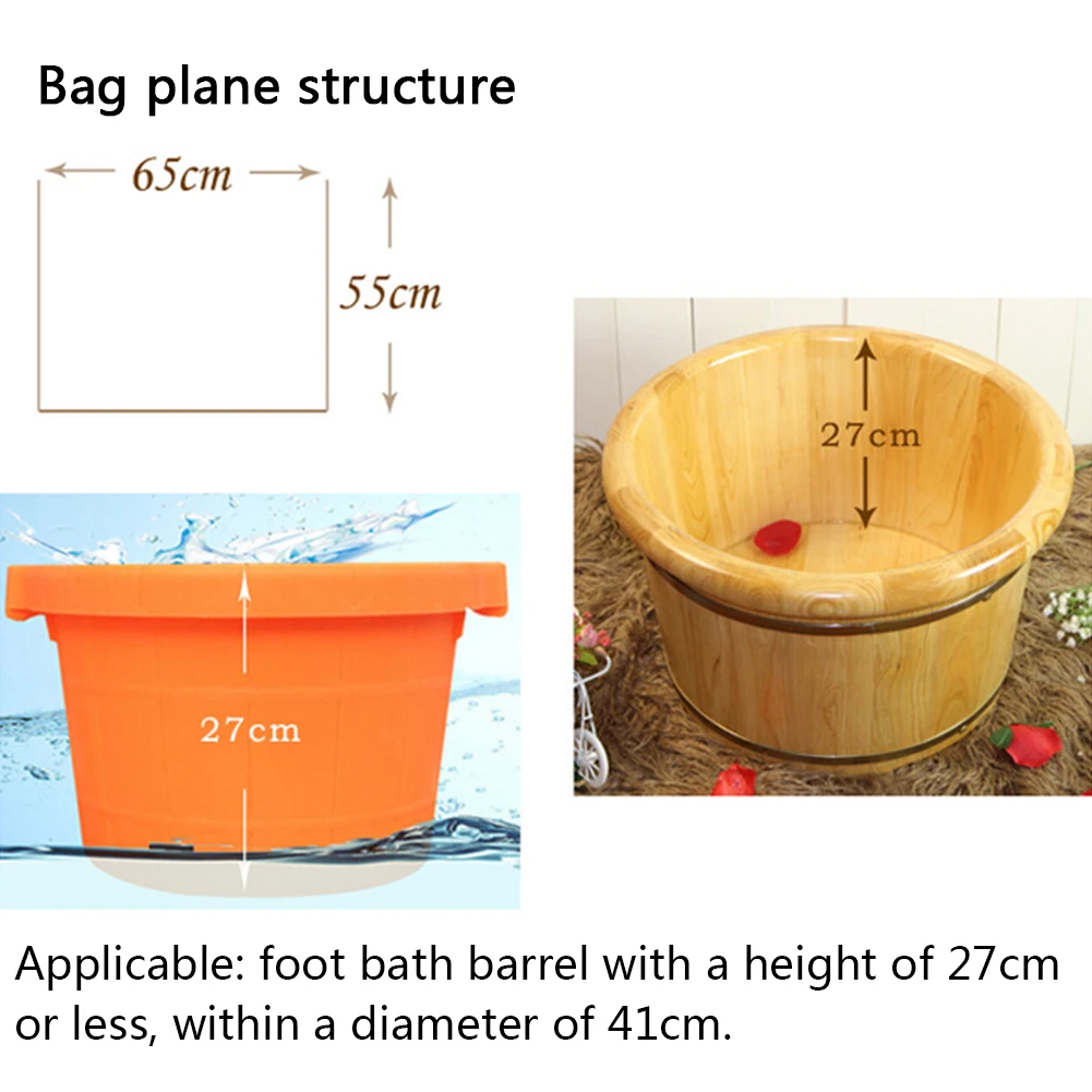 Clear Bathroom Spa Disposable Plastic Foot Bath Bag Basin Liners