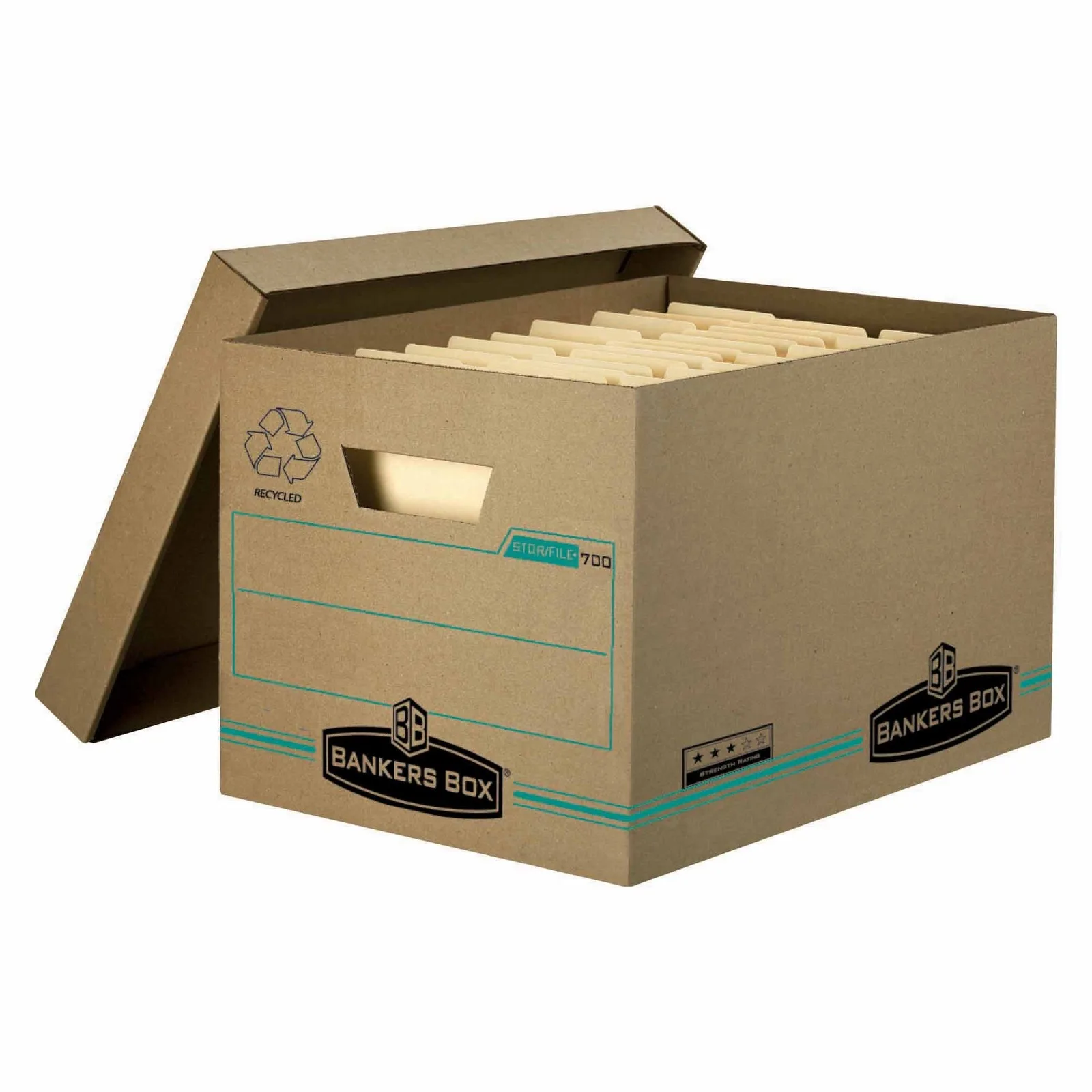 Corrugated Wall Paper Carton Banker Box For Document Storage And