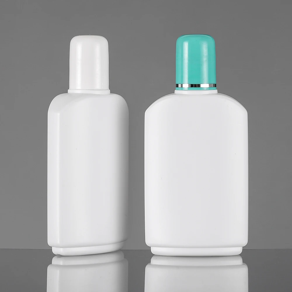 中国供应商个人护理日常乳液罐防晒霜包装 hdpe 空塑料瓶扁平挤压容器
