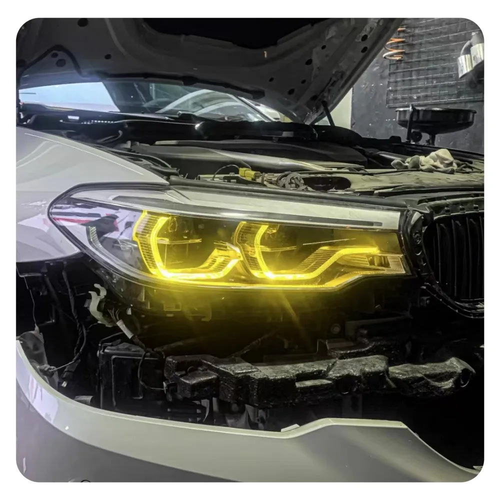 Yellow DRL Daytime Lights LED Board For BMW 5 Series G30 G31 F90 M5 Lemon  Yellow Headlight Module 63117214939 63117214940